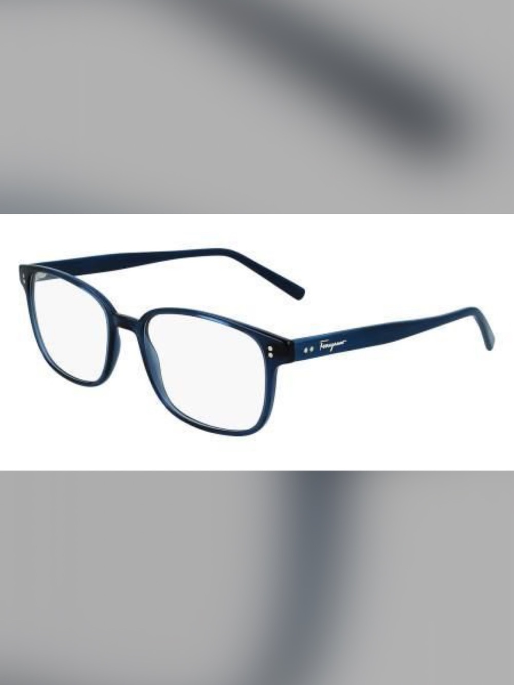 Salvatore Ferragamo Men’s Dark Blue Rectangular Optical Frames